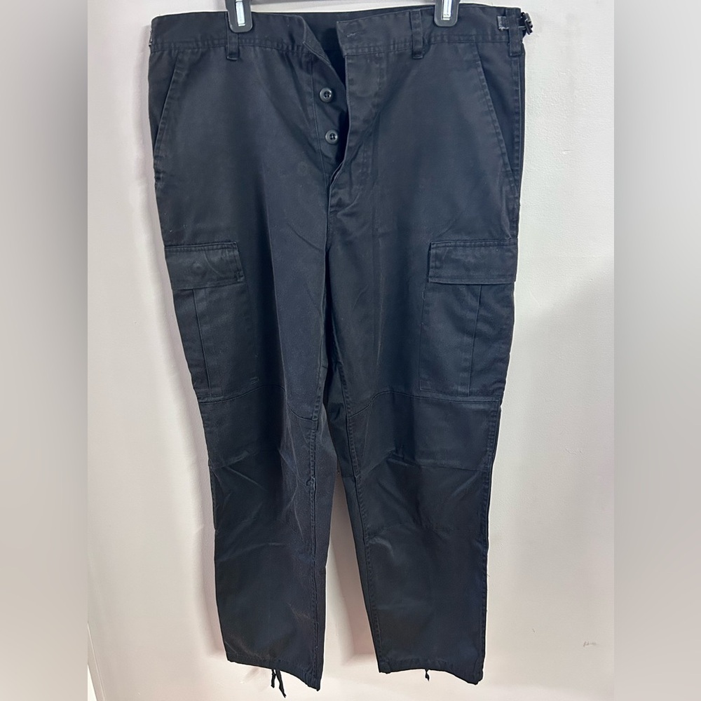 Vintage Black Combat Trousers size Large Regular
